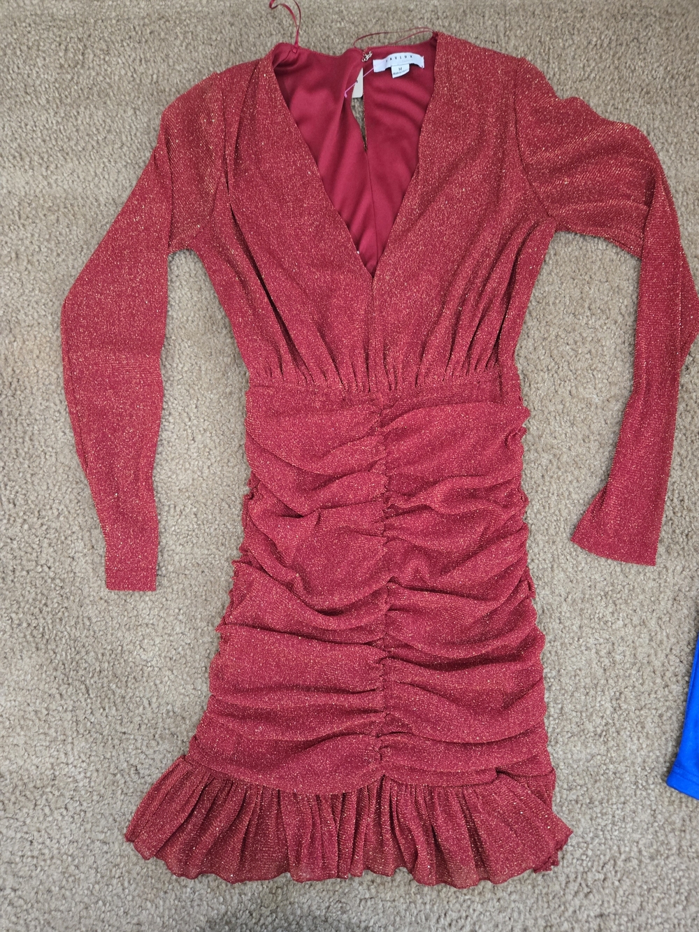 FAVLUX Red Shimmery Dress